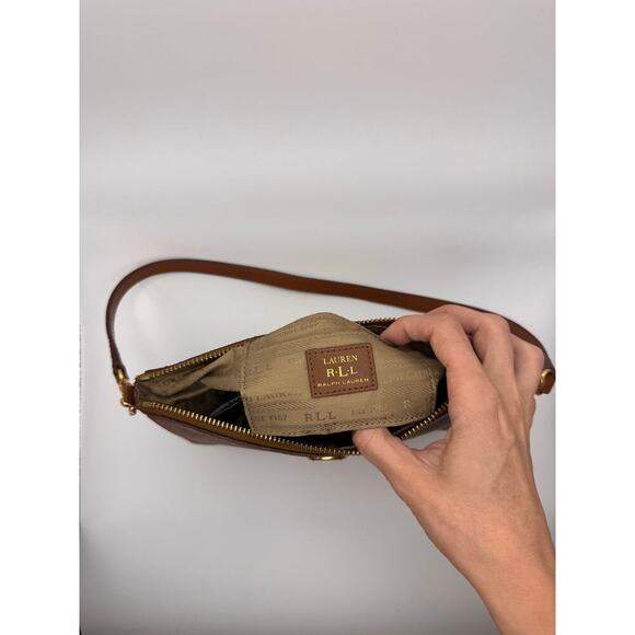 Lauren Ralph Lauren Mini Brown Shoulder Bag - Picture 6 of 12